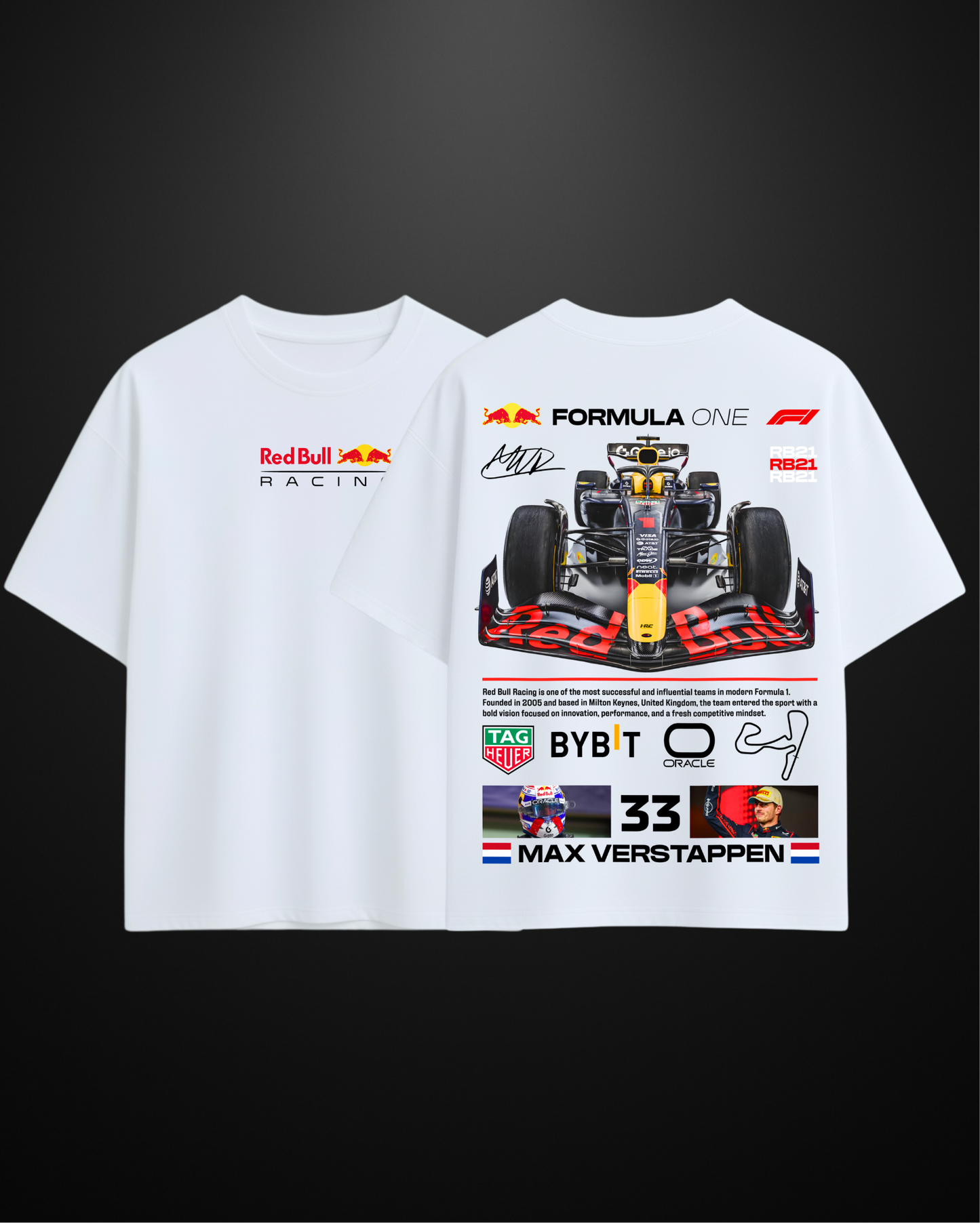 Formula 1 Red Bull RB21 Oversized T-Shirt - APXKrew