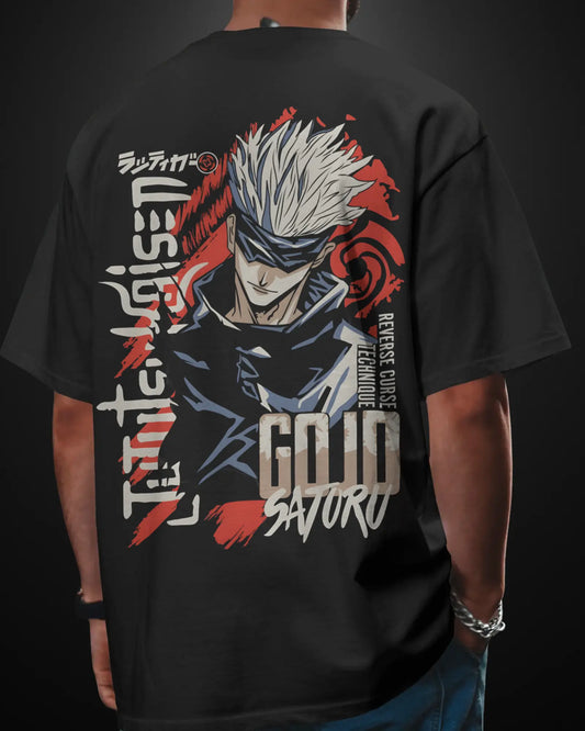 Jujutsu Kaisen Gojo Satoru Oversized T-Shirt Drop 1 - APXKrew