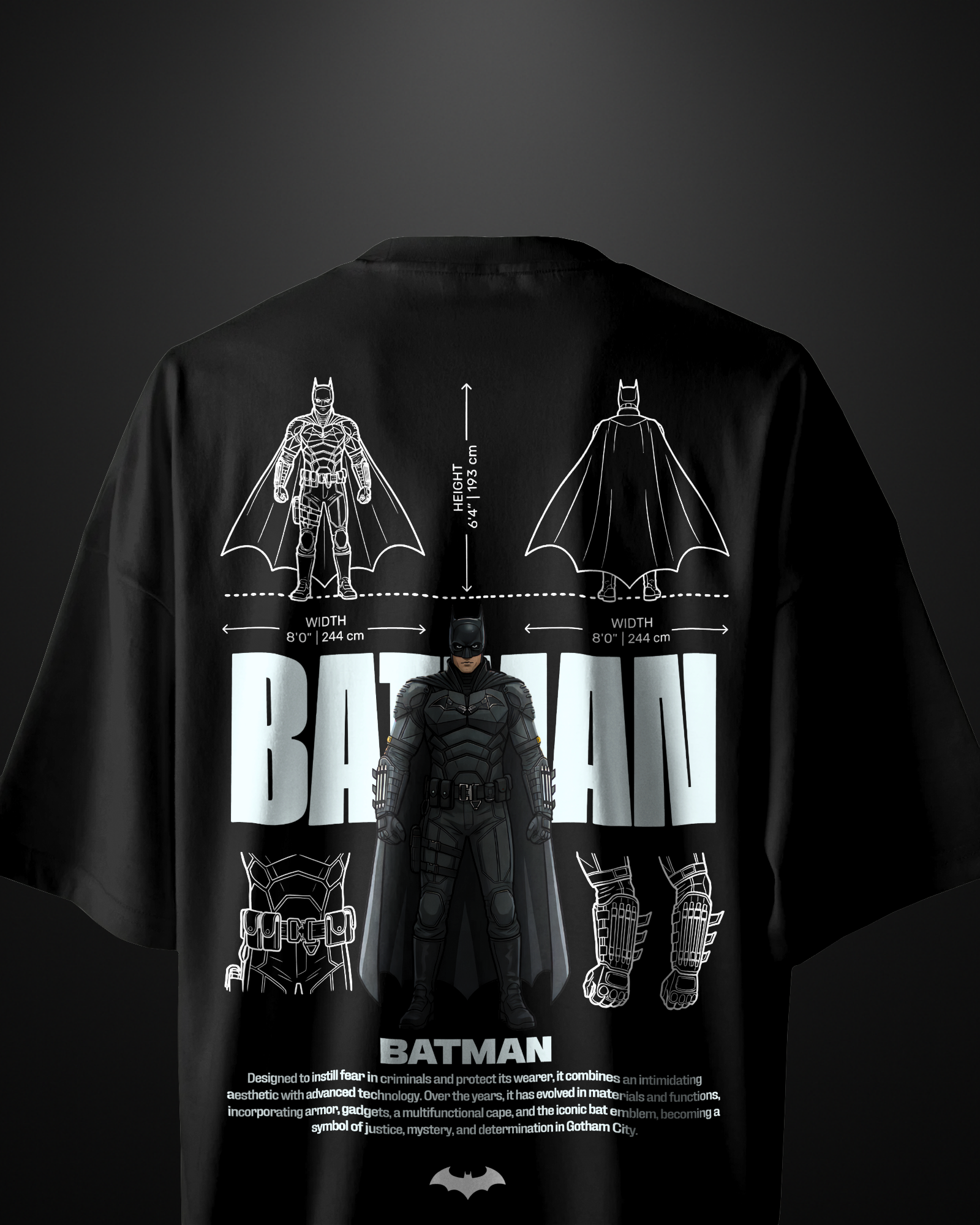 Batman The Dark Knight Oversized T-Shirt APXKrew