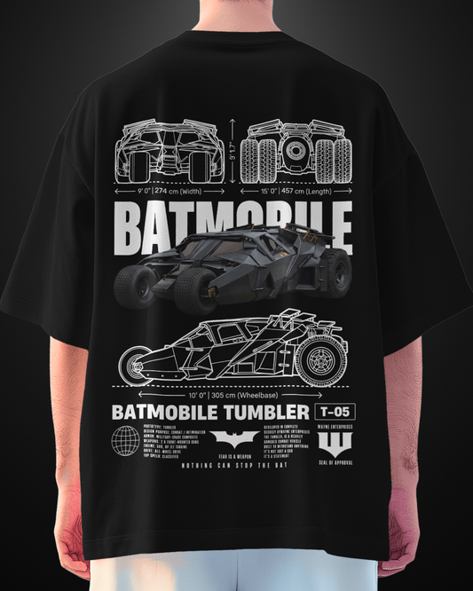 Batmobile Tumbler Supercar Oversized T-Shirt
