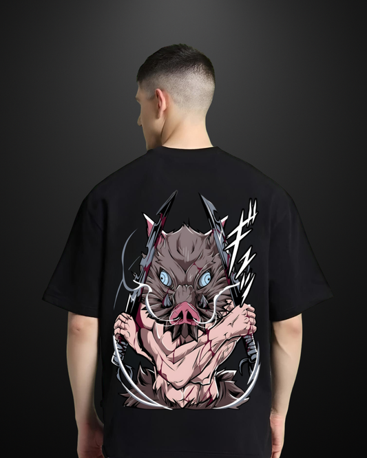 Demon Slayer Inosuke Oversized T-Shirt Drop 3 - APXKrew