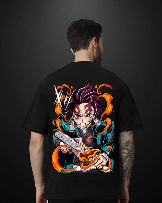 Demon Slayer Tanjiro Oversized T-Shirt Drop 2 - APXKrew