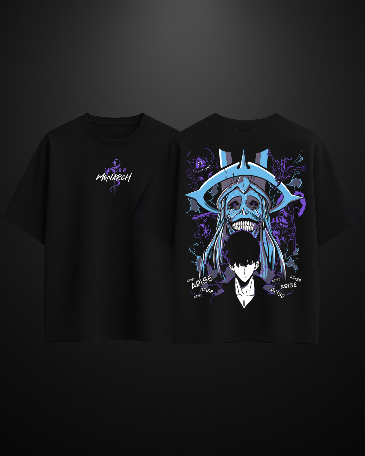 Solo Leveling Shadow Monarch Oversized T-Shirt Drop 1 - APXKrew