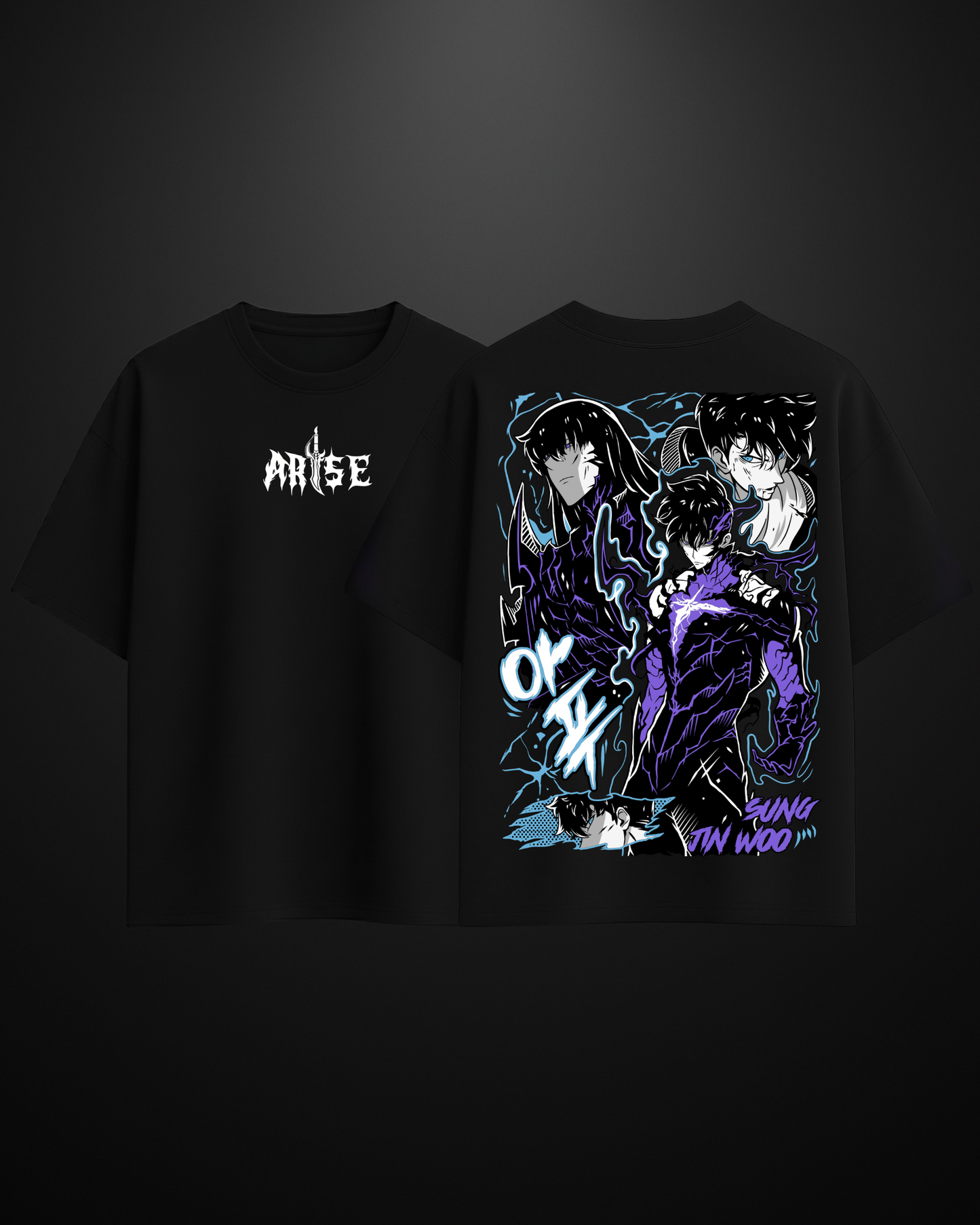 Solo Leveling Sung Jin Woo Oversized T-Shirt Drop 4 - APXKrew