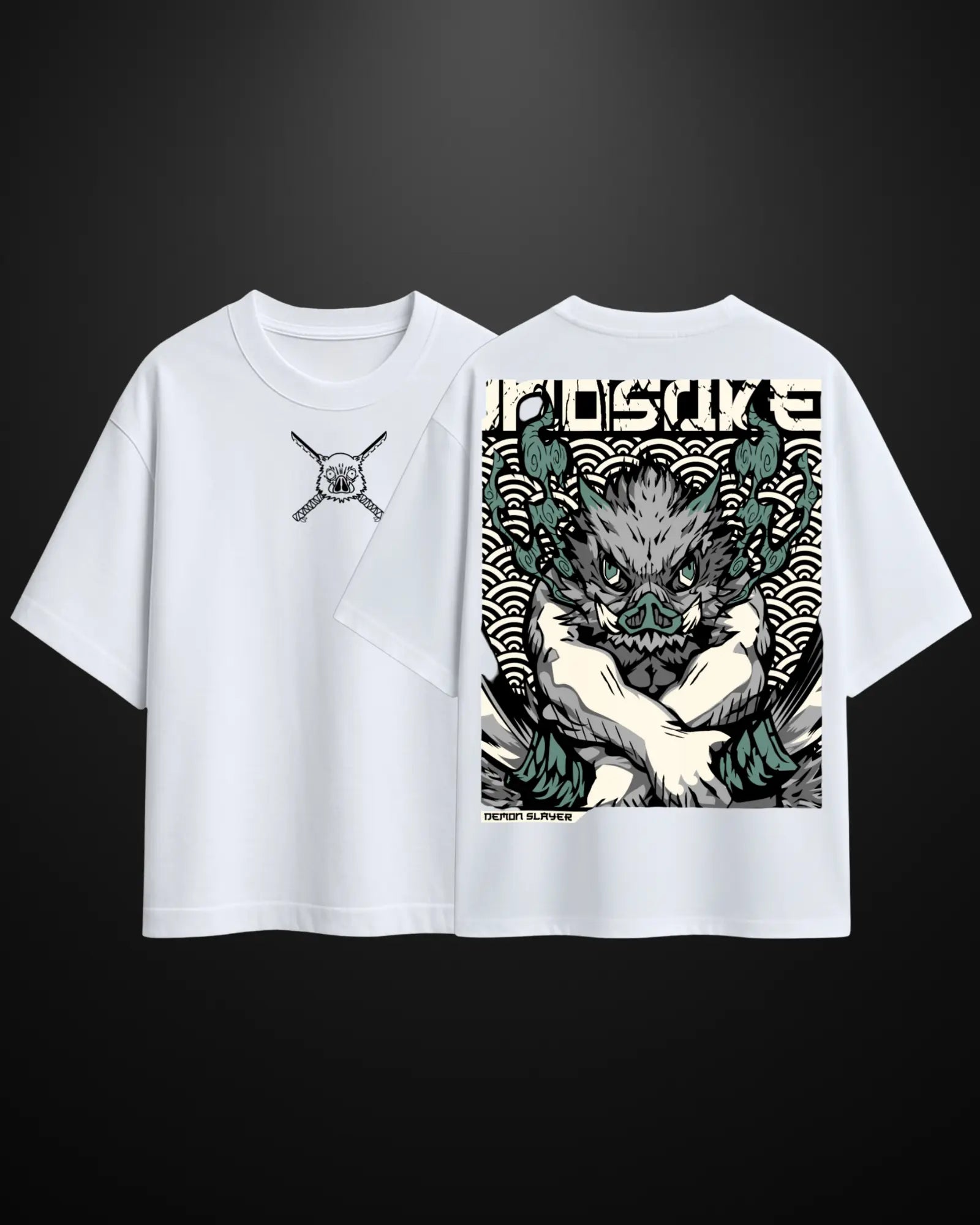 Demon Slayer Inosuke Oversized T-Shirt Drop 2 - APXKrew
