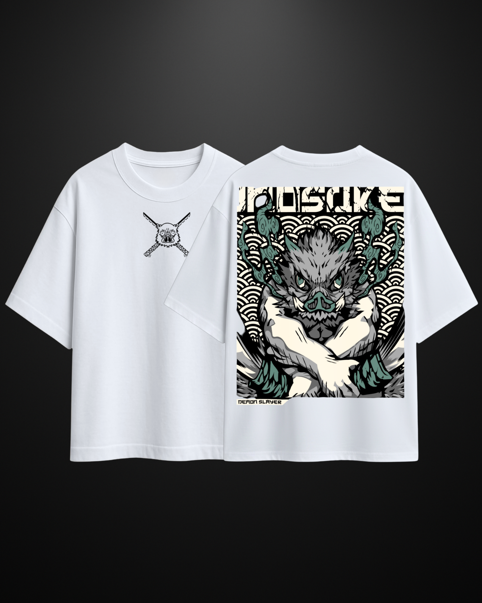 Demon Slayer Inosuke Oversized T-Shirt Drop 2 APXKrew