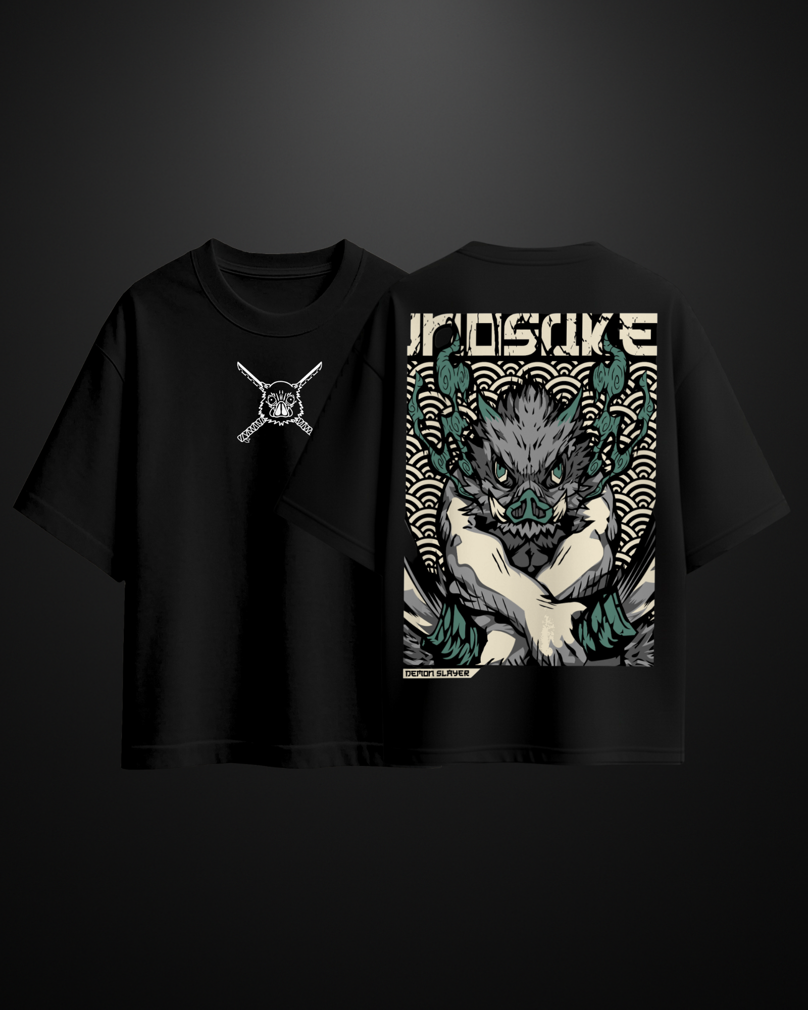 Demon Slayer Inosuke Oversized T-Shirt Drop 2 APXKrew