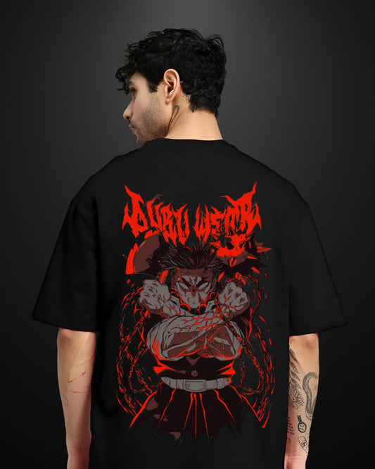 Demon Slayer Stone Hashira Oversized T-Shirt Drop 2 - APXKrew