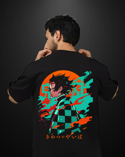Demon Slayer Tanjiro Oversized T-Shirt Drop 1 - APXKrew