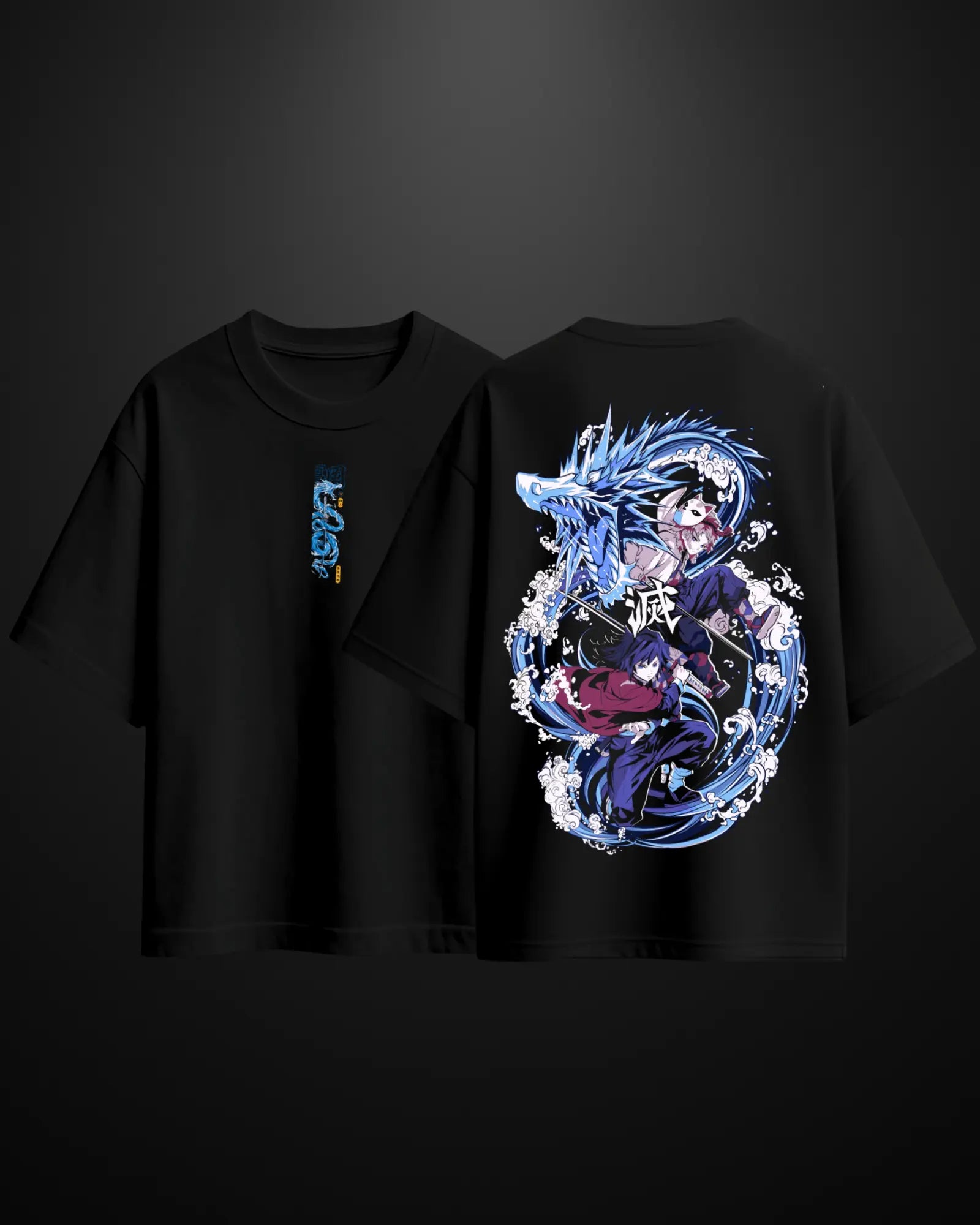 Demon Slayer Water Hashira Oversized T-Shirt Drop 1 - APXKrew