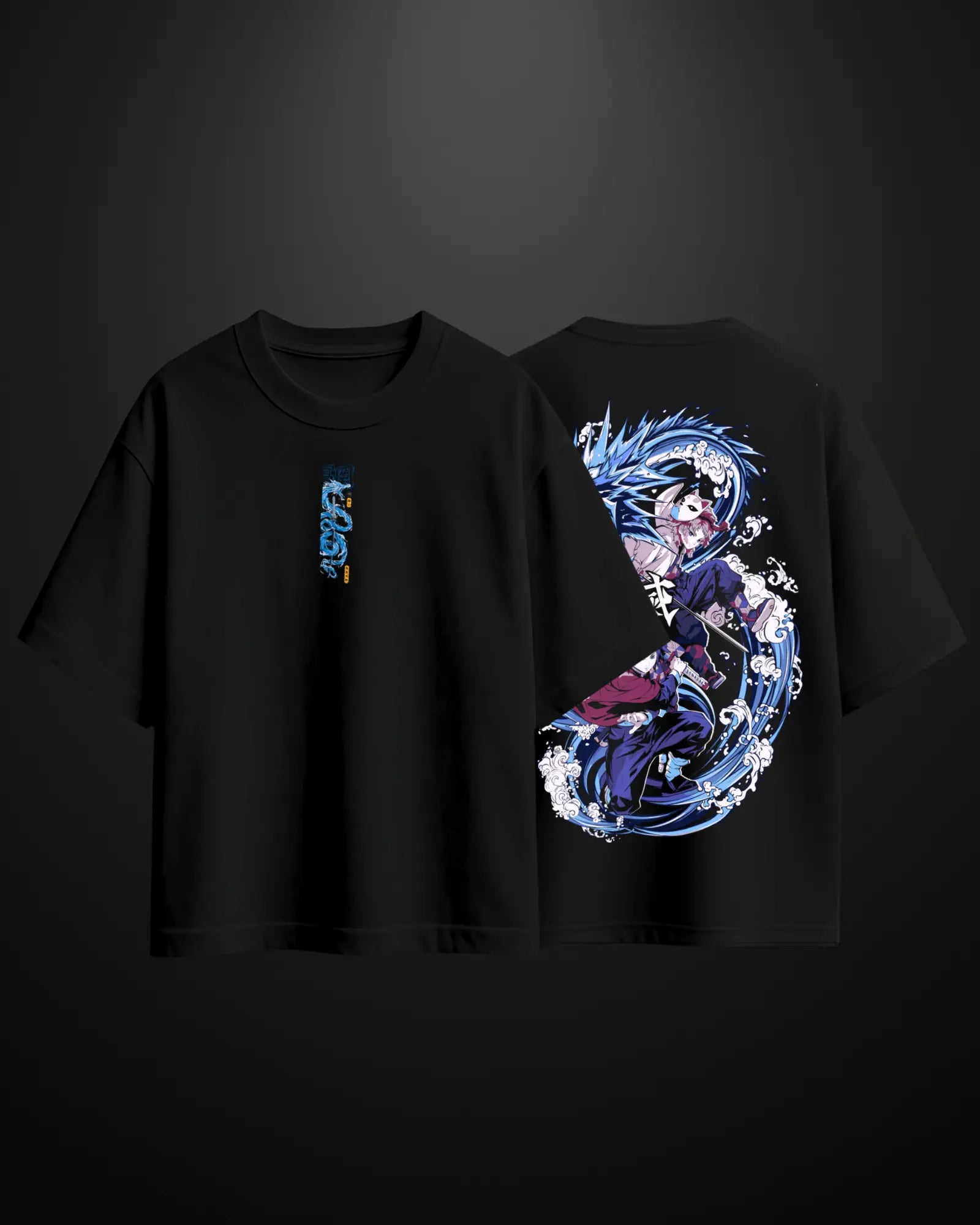 Demon Slayer Water Hashira Oversized T-Shirt Drop 1 - APXKrew