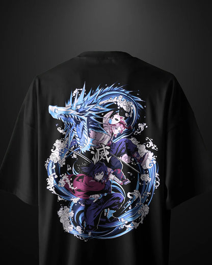 Demon Slayer Water Hashira Oversized T-Shirt Drop 1 - APXKrew