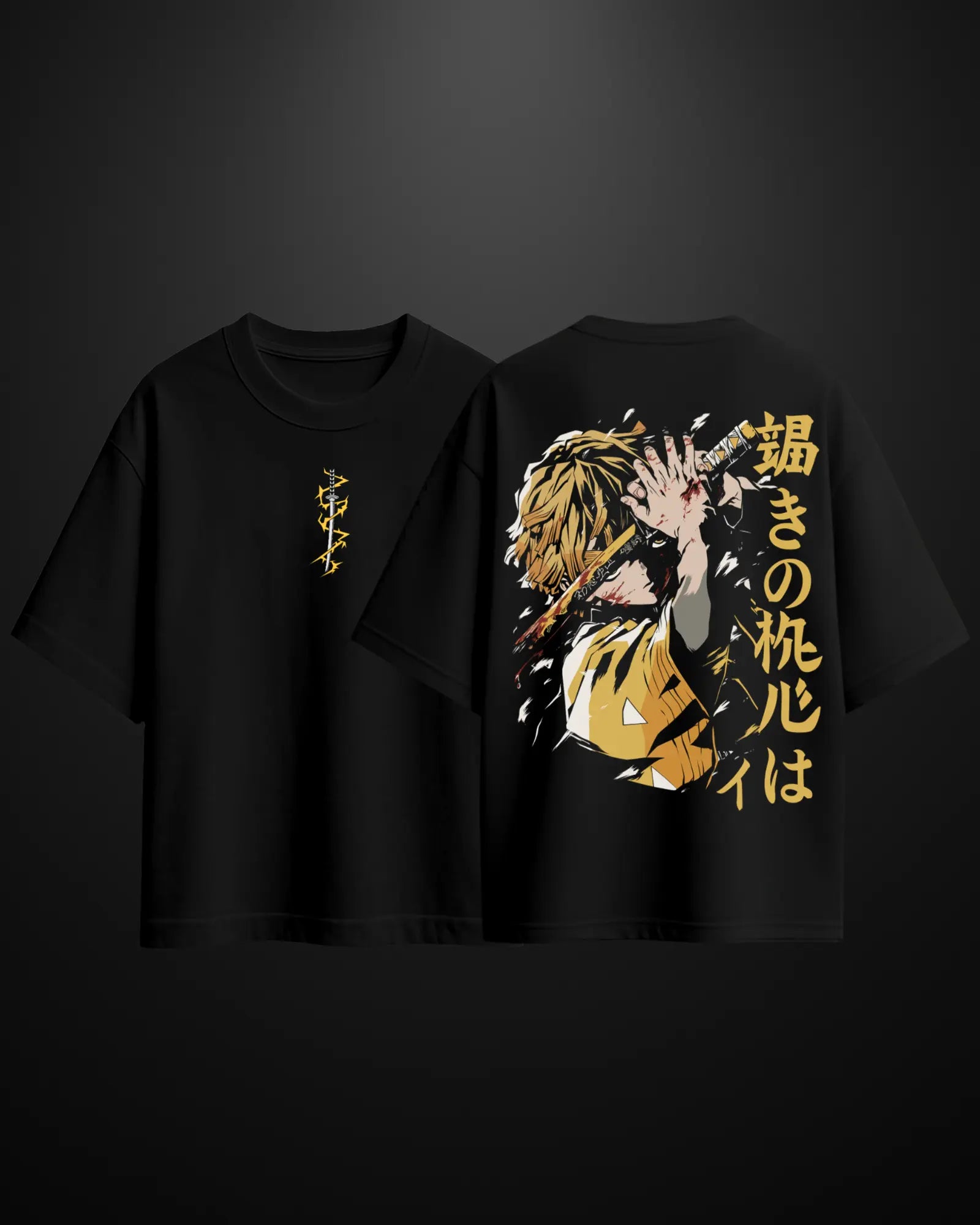 Demon Slayer Zenitsu Oversized T-Shirt Drop 1 - APXKrew