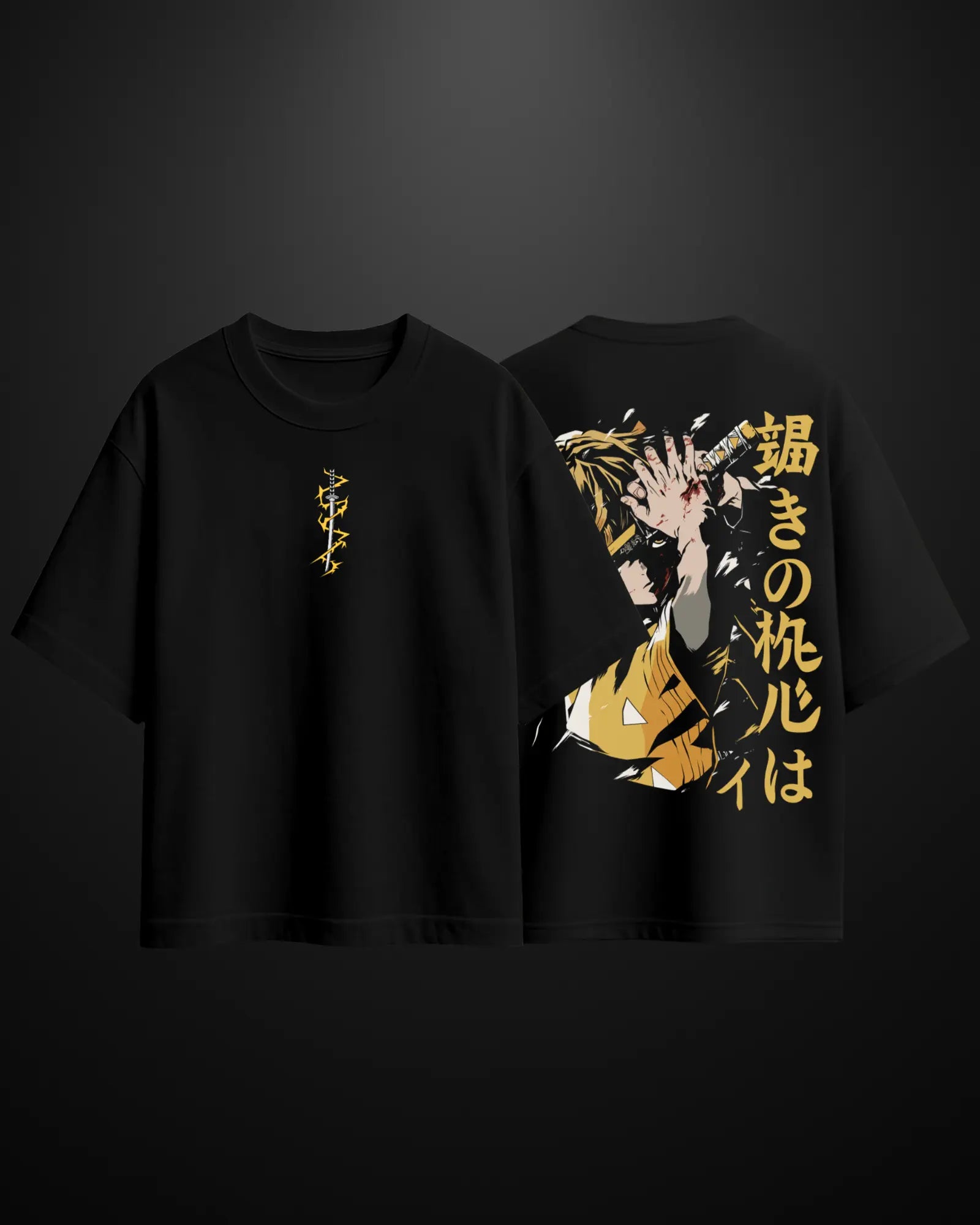 Demon Slayer Zenitsu Oversized T-Shirt Drop 1 - APXKrew