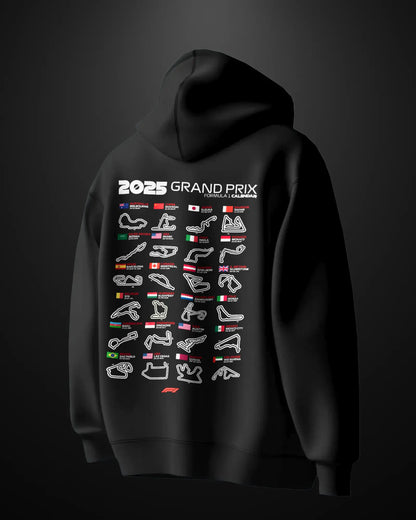 Formula 1 2025 Grand Prix Calendar Hoodie - APXKrew