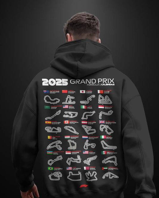 Formula 1 2025 Grand Prix Calendar Hoodie - APXKrew