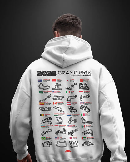 Formula 1 2025 Grand Prix Calendar Hoodie - APXKrew