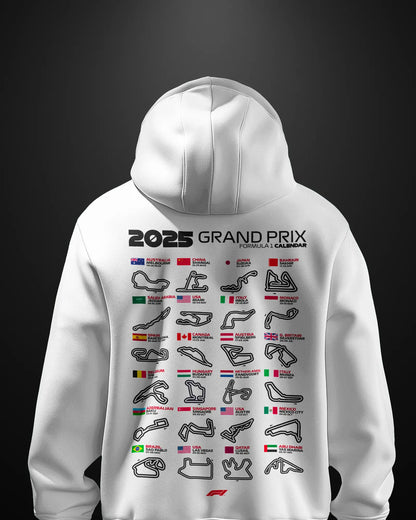 Formula 1 2025 Grand Prix Calendar Hoodie - APXKrew