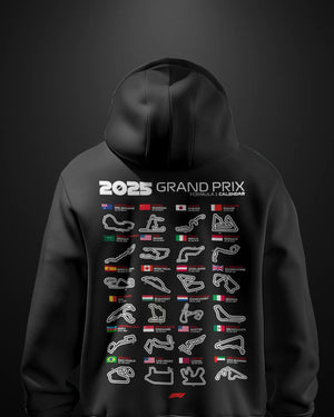 Formula 1 2025 Grand Prix Calendar Hoodie - APXKrew