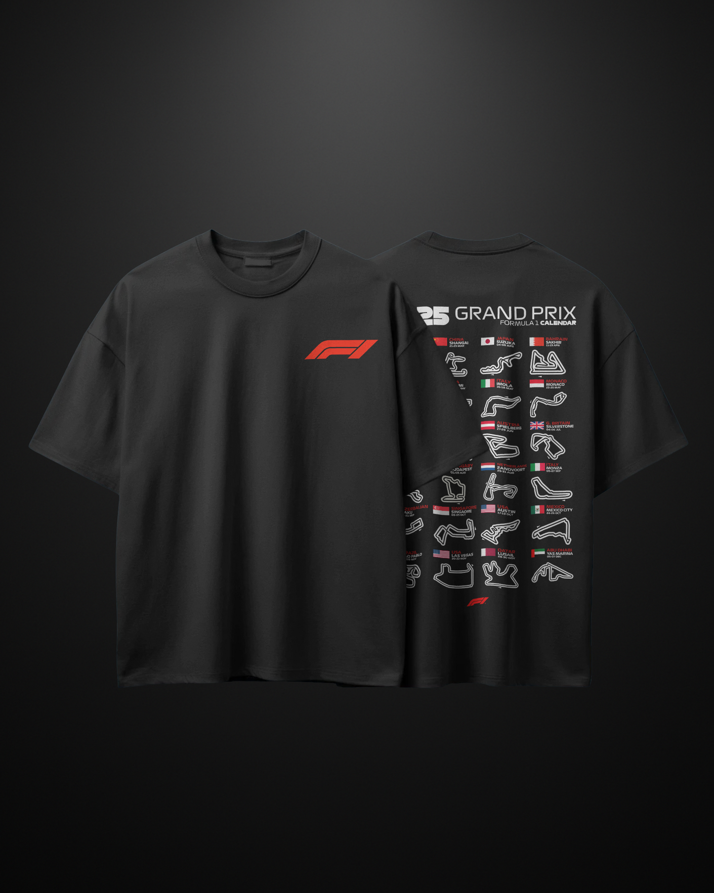 Formula 1 2025 Grand Prix Oversized T-Shirt APXKrew
