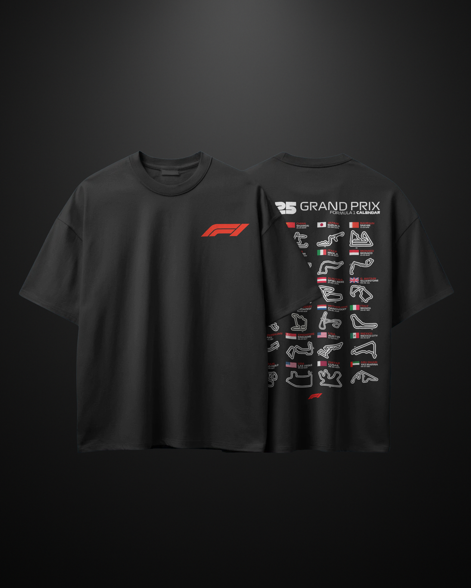 Formula 1 2025 Grand Prix Oversized T-Shirt APXKrew