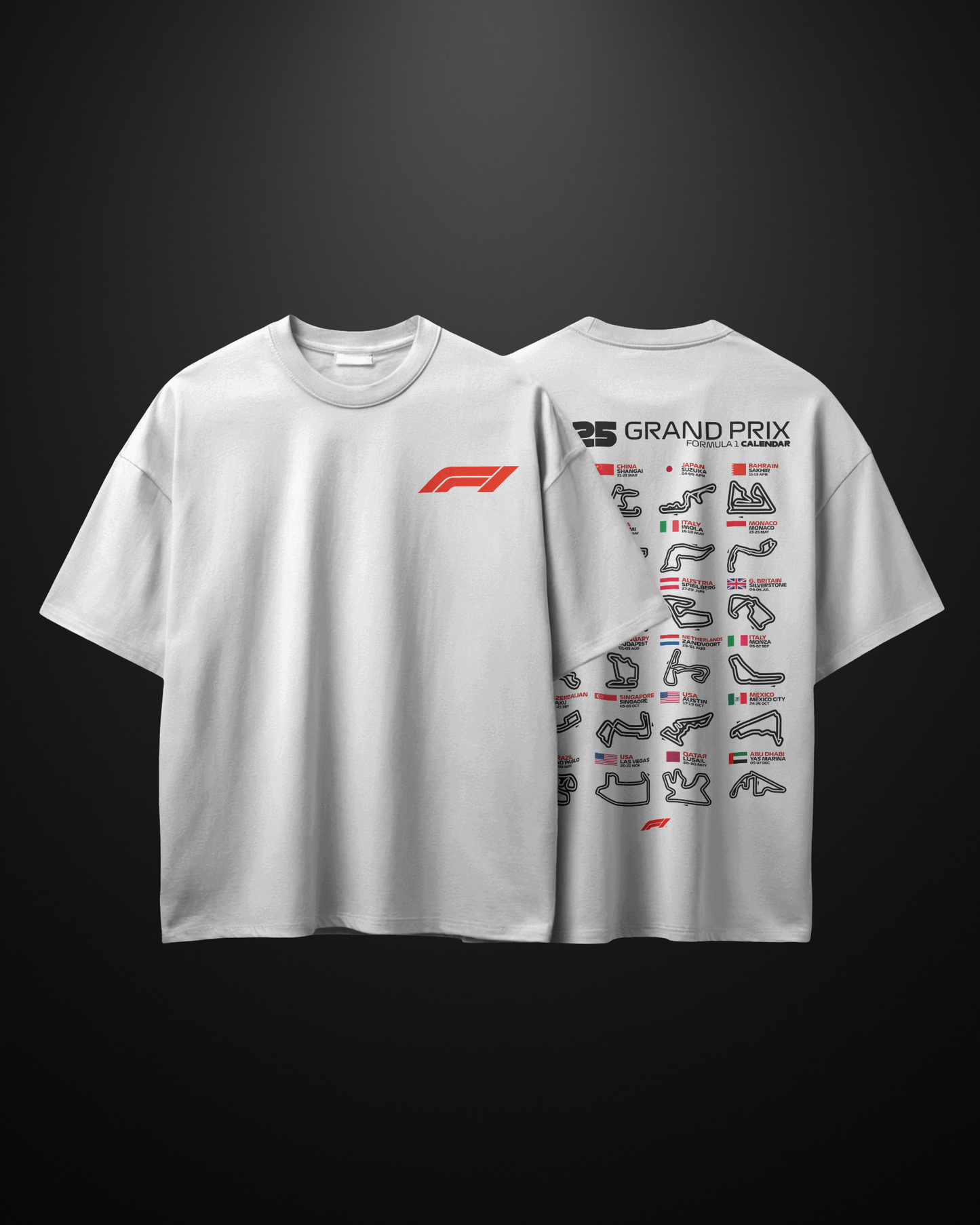 Formula 1 2025 Grand Prix Oversized T-Shirt APXKrew