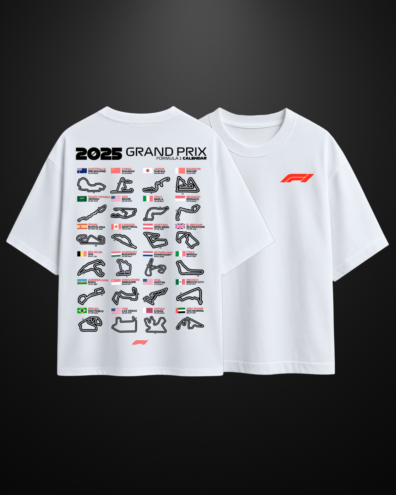 Formula 1 2025 Grand Prix Oversized T-Shirt APXKrew