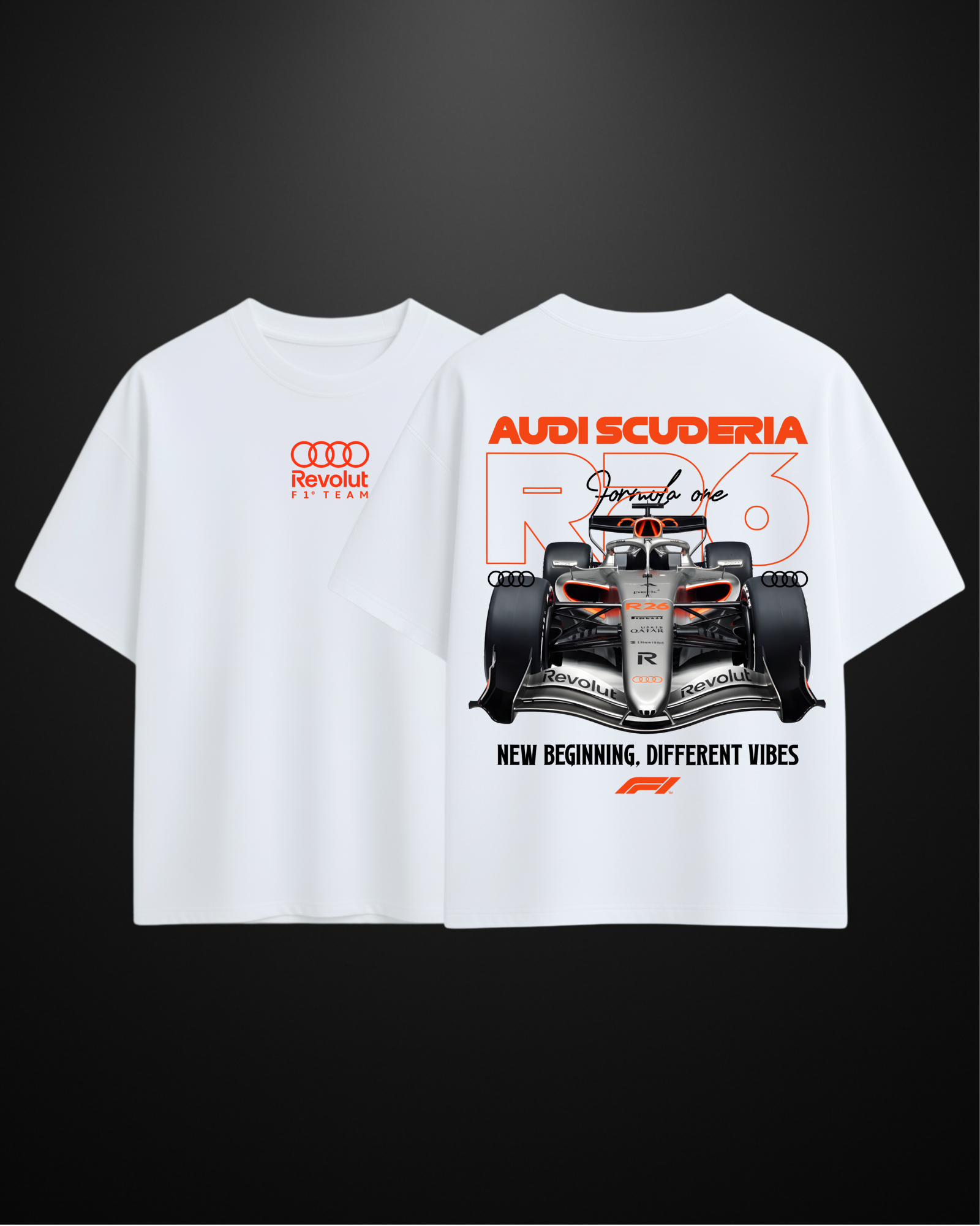 Formula 1 Audi R-26 Oversized T-Shirt Drop 1 - APXKrew
