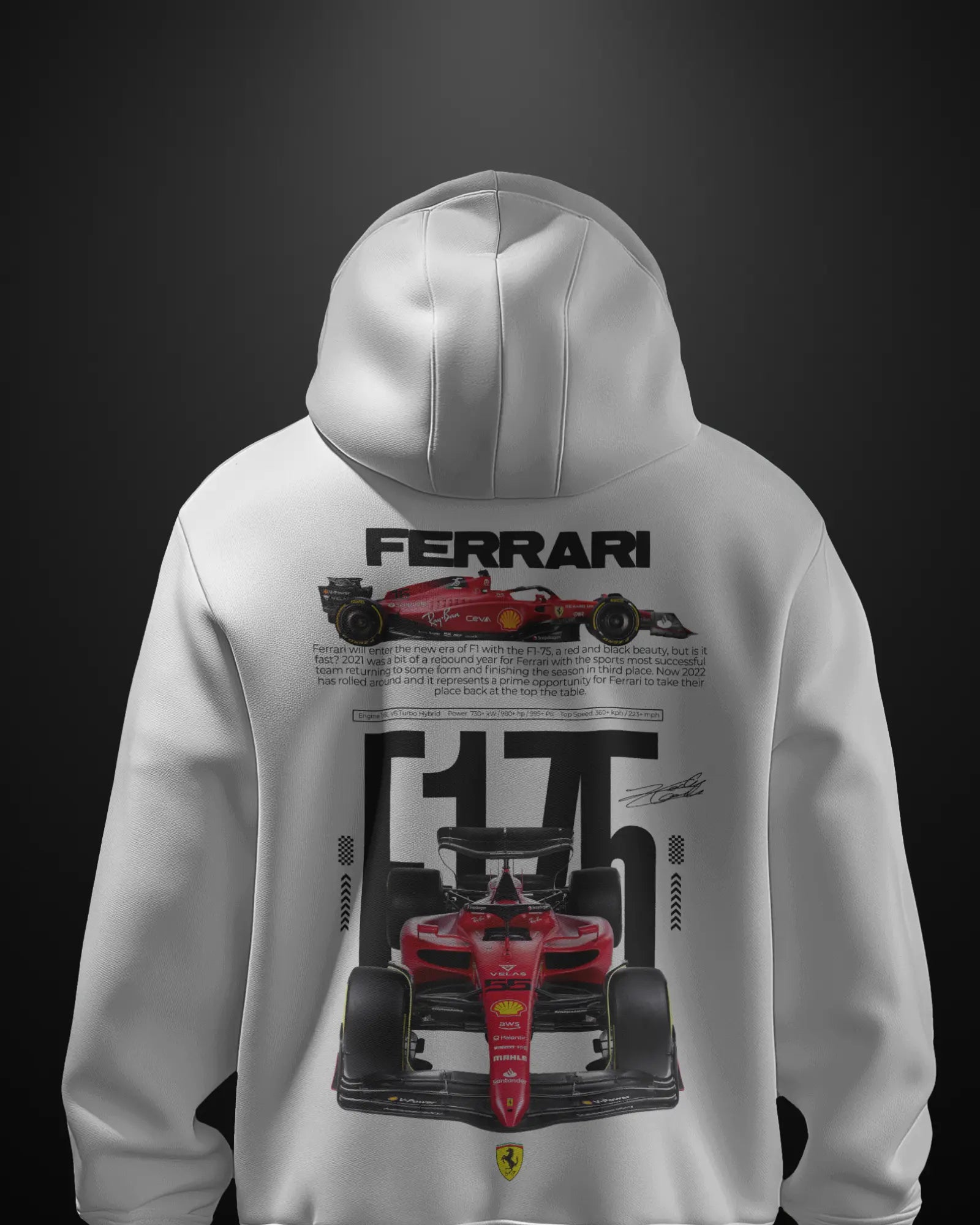 Formula 1 Ferrari F175 Hoodie - APXKrew