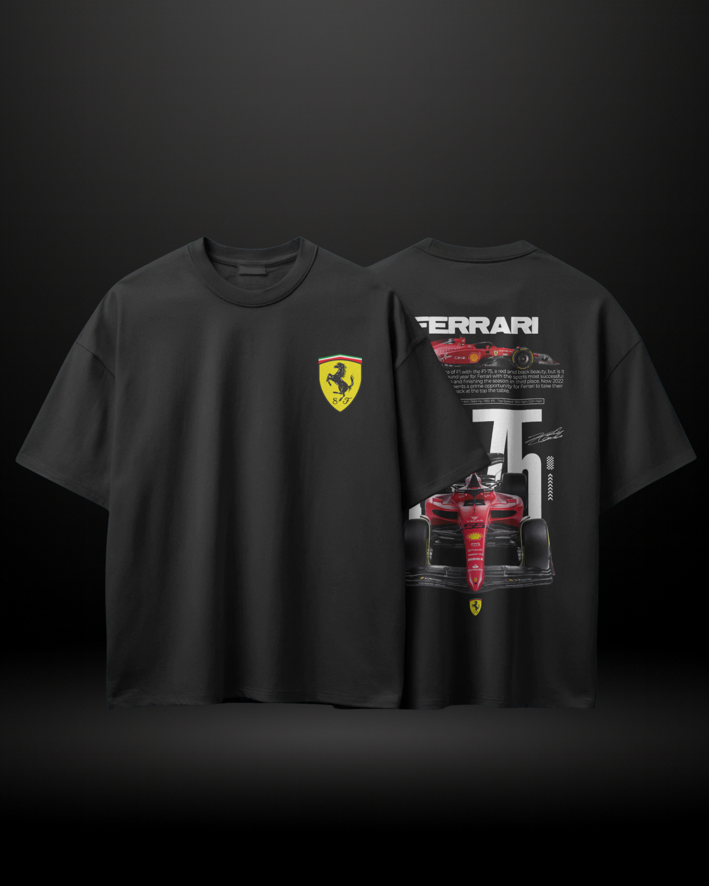 Formula 1 Ferrari F175 Oversized T-Shirt - APXKrew