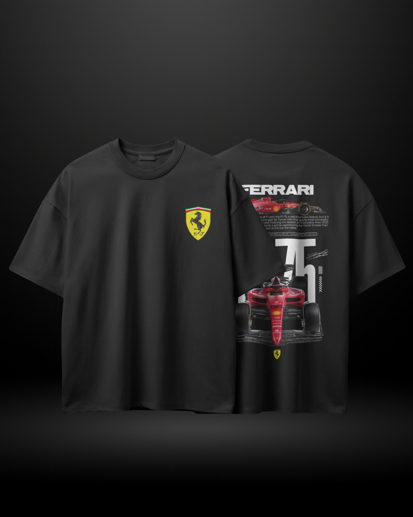 Formula 1 Ferrari F175 Oversized T-Shirt - APXKrew