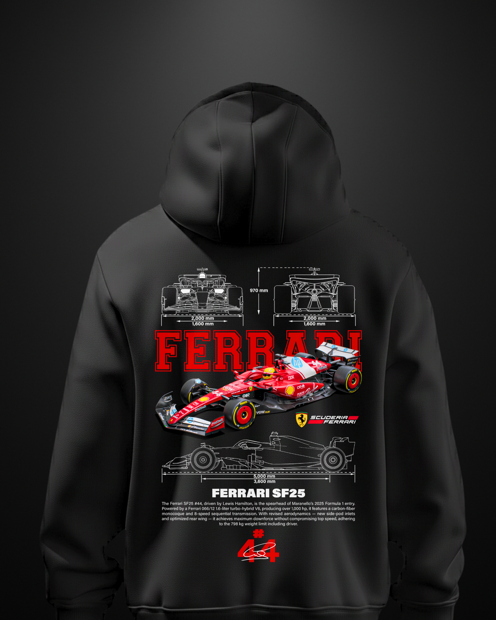 Formula 1 Ferrari SF25 Hoodie - APXKrew