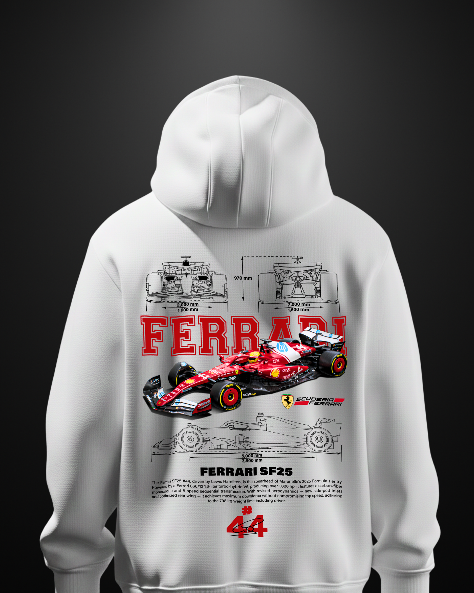 Formula 1 Ferrari SF25 Hoodie - APXKrew