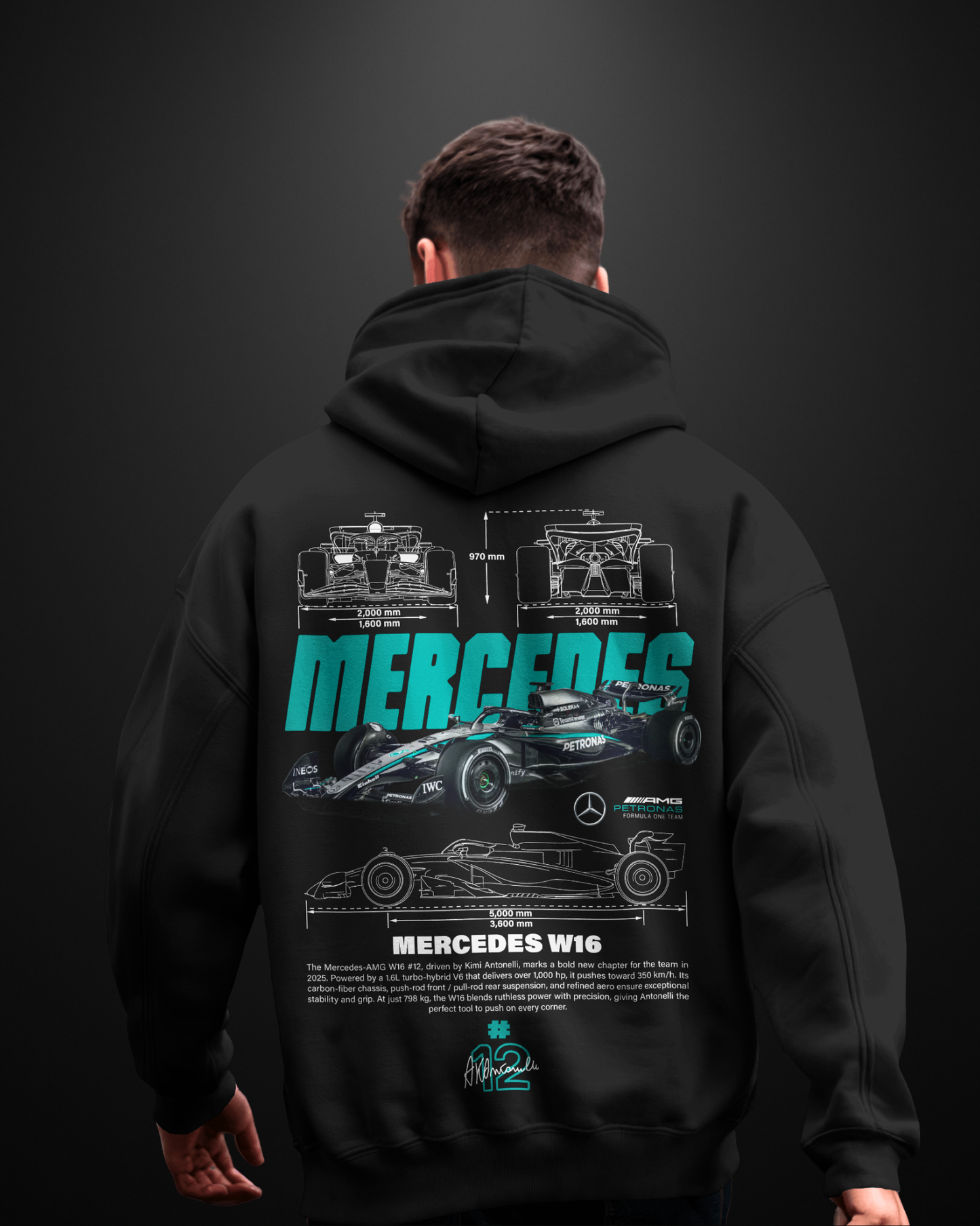 Formula 1 Mercedes AMG W16 Hoodie - APXKrew