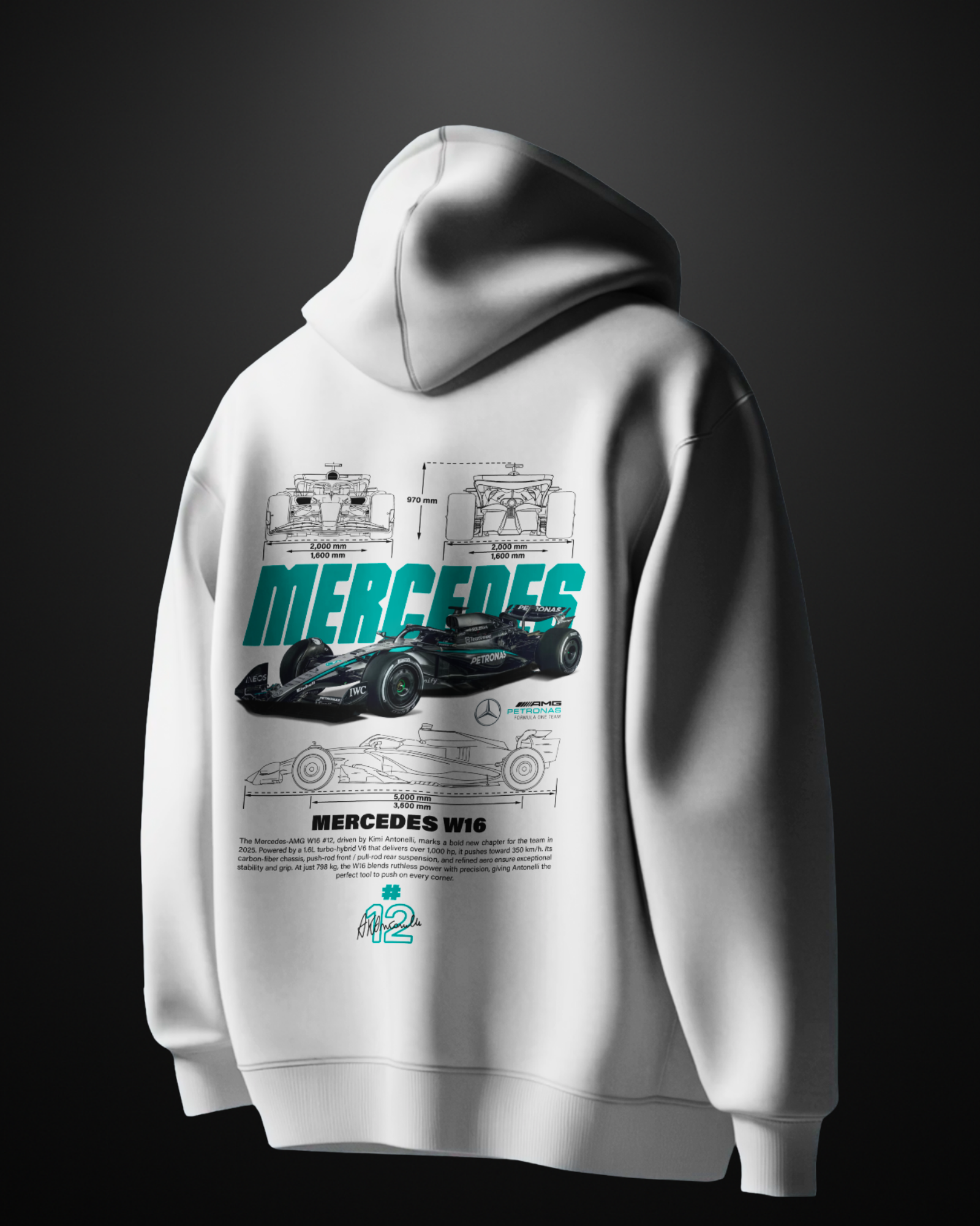 Formula 1 Mercedes AMG W16 Hoodie - APXKrew