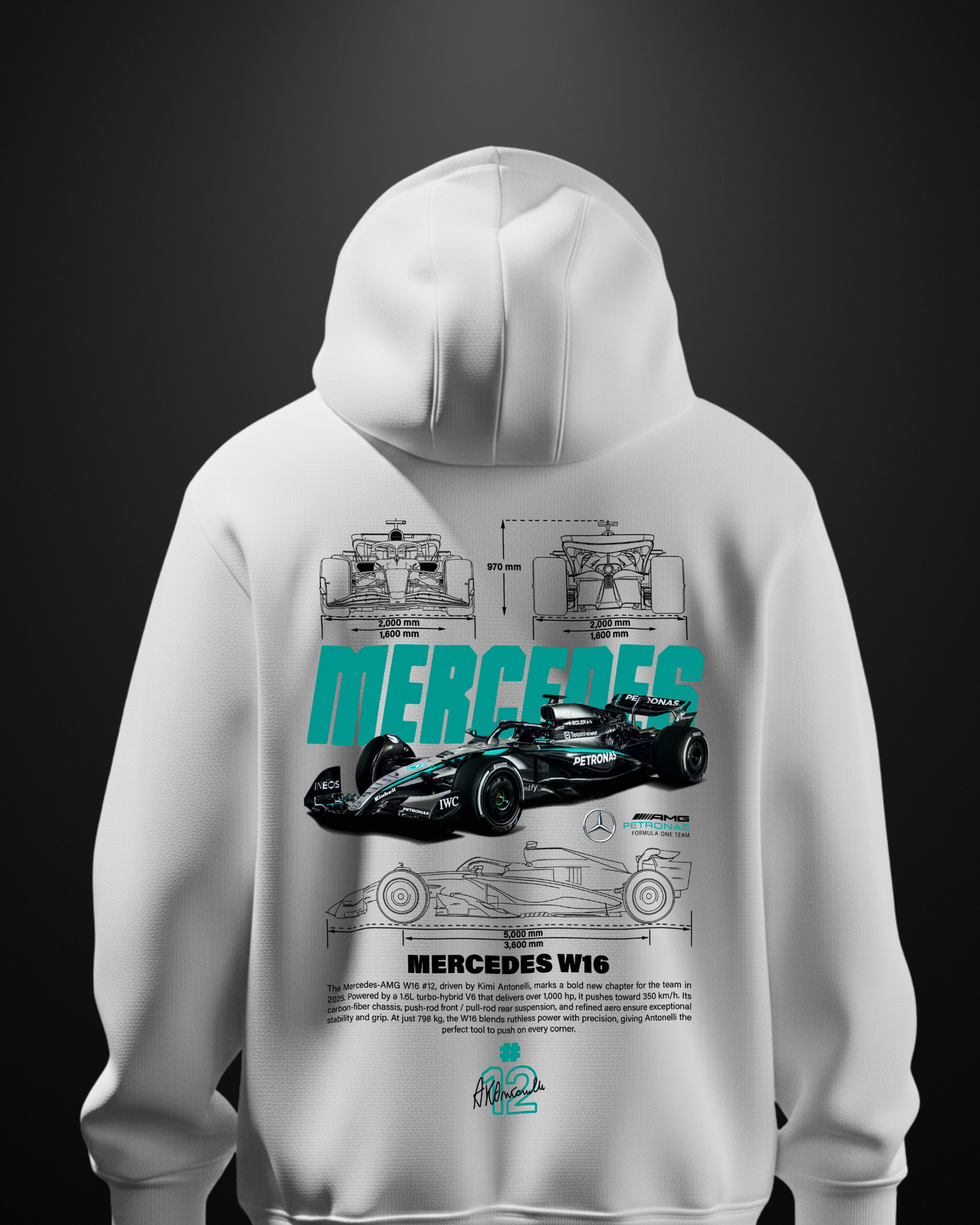 Formula 1 Mercedes AMG W16 Hoodie - APXKrew