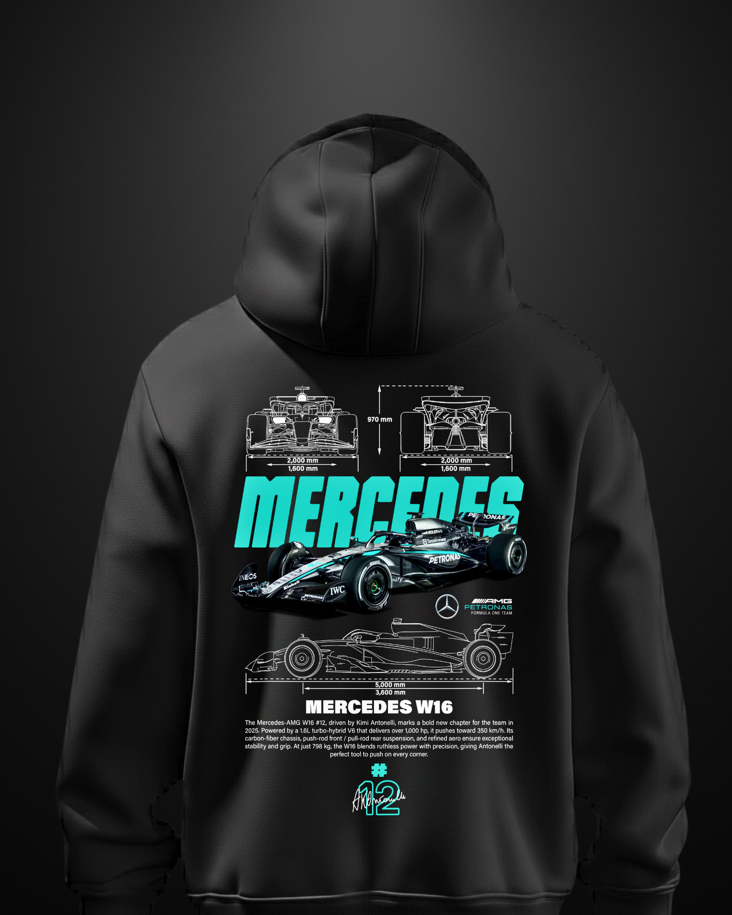Formula 1 Mercedes AMG W16 Hoodie - APXKrew