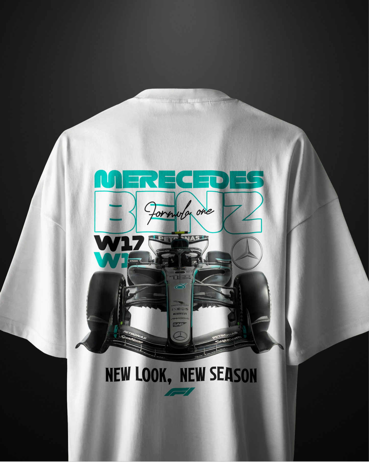 Formula 1 Mercedes AMG W17 Oversized T-Shirt Drop 1 - APXKrew
