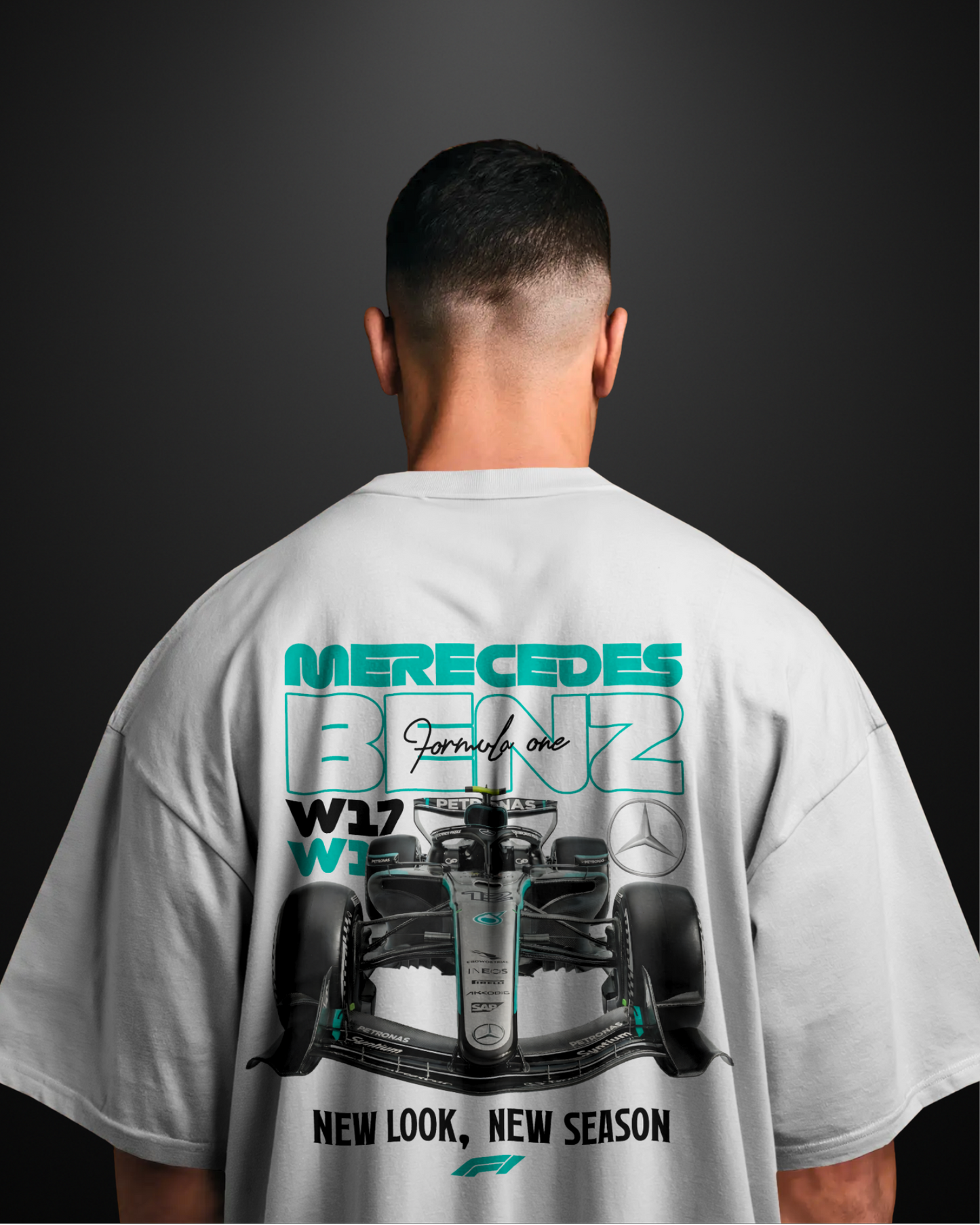 Formula 1 Mercedes AMG W17 Oversized T-Shirt Drop 1 - APXKrew