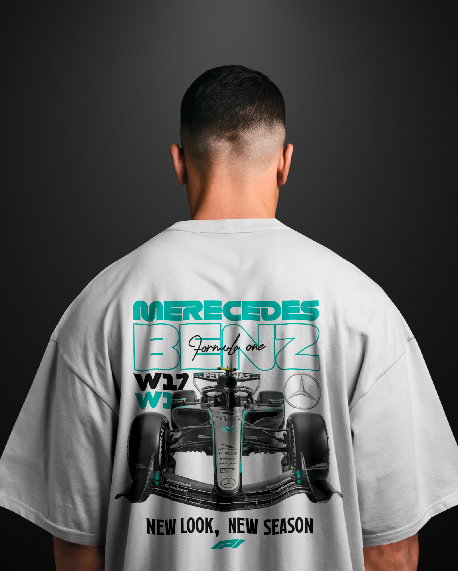 Formula 1 Mercedes AMG W17 Oversized T-Shirt Drop 1 - APXKrew