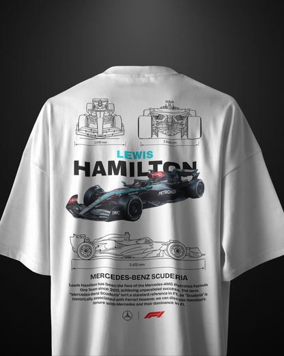 Formula 1 Mercedes Lewis Hamilton Oversized T-Shirt - APXKrew