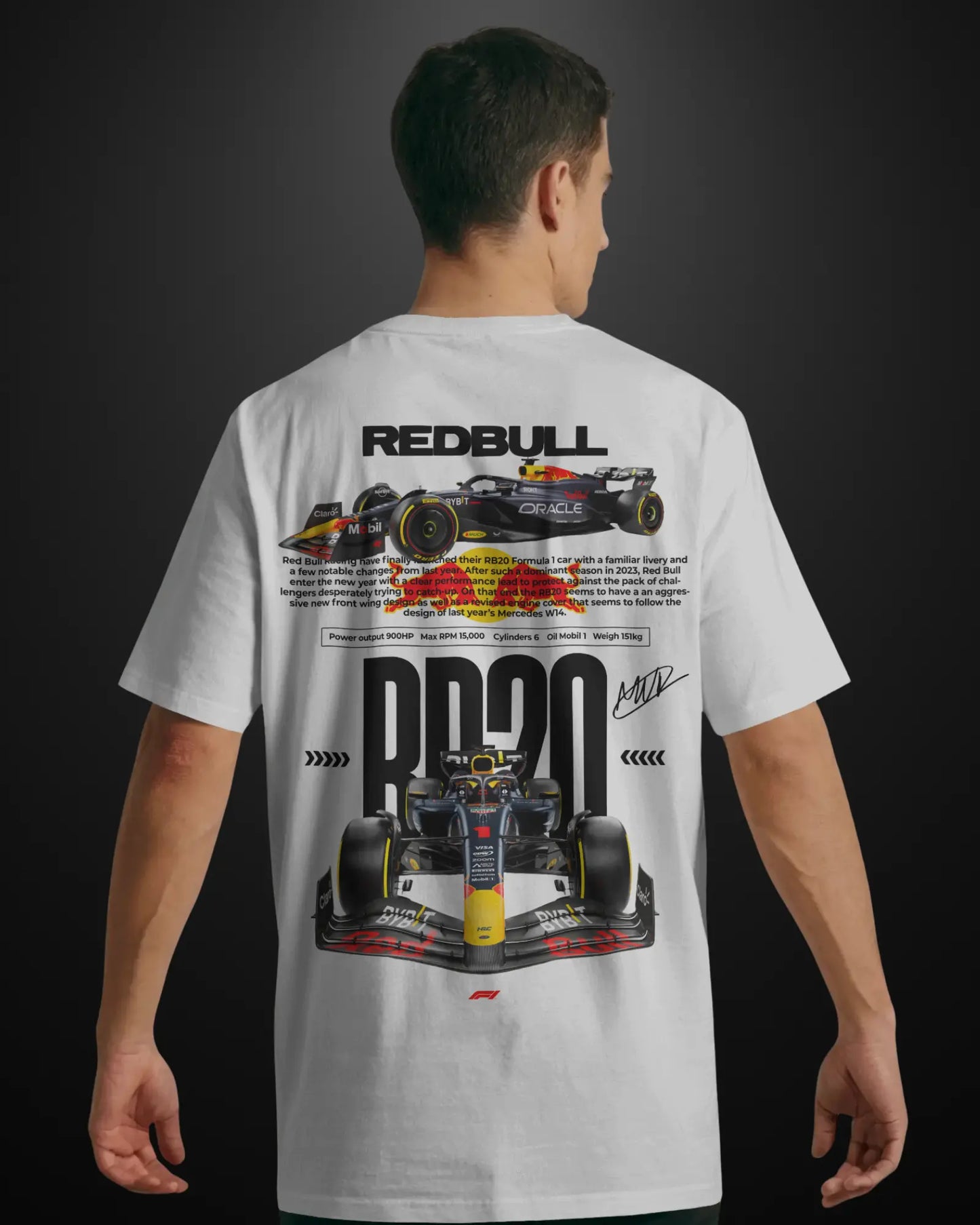 Formula 1 Red Bull RB20 Oversized T-Shirt - APXKrew