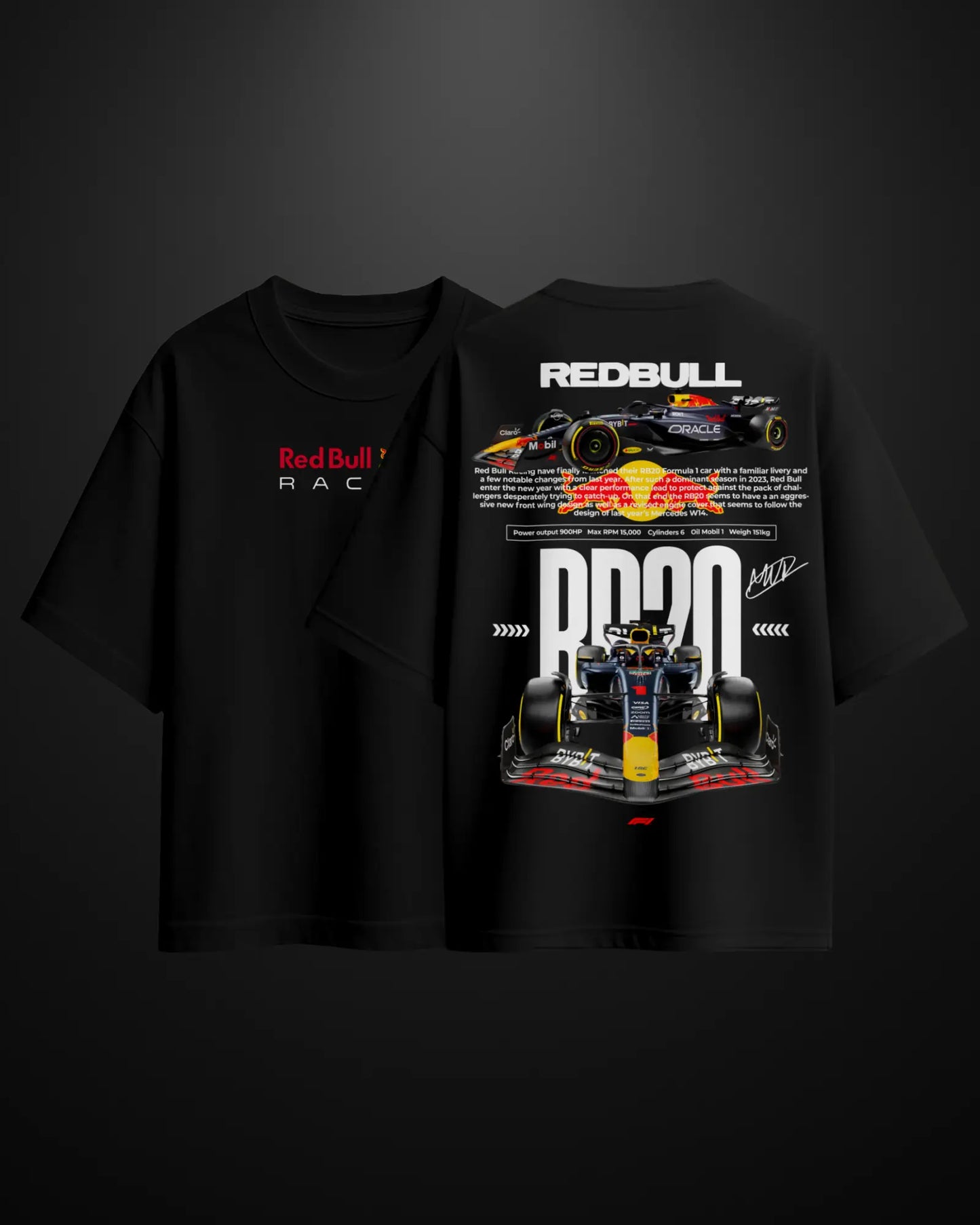 Formula 1 Red Bull RB20 Oversized T-Shirt - APXKrew