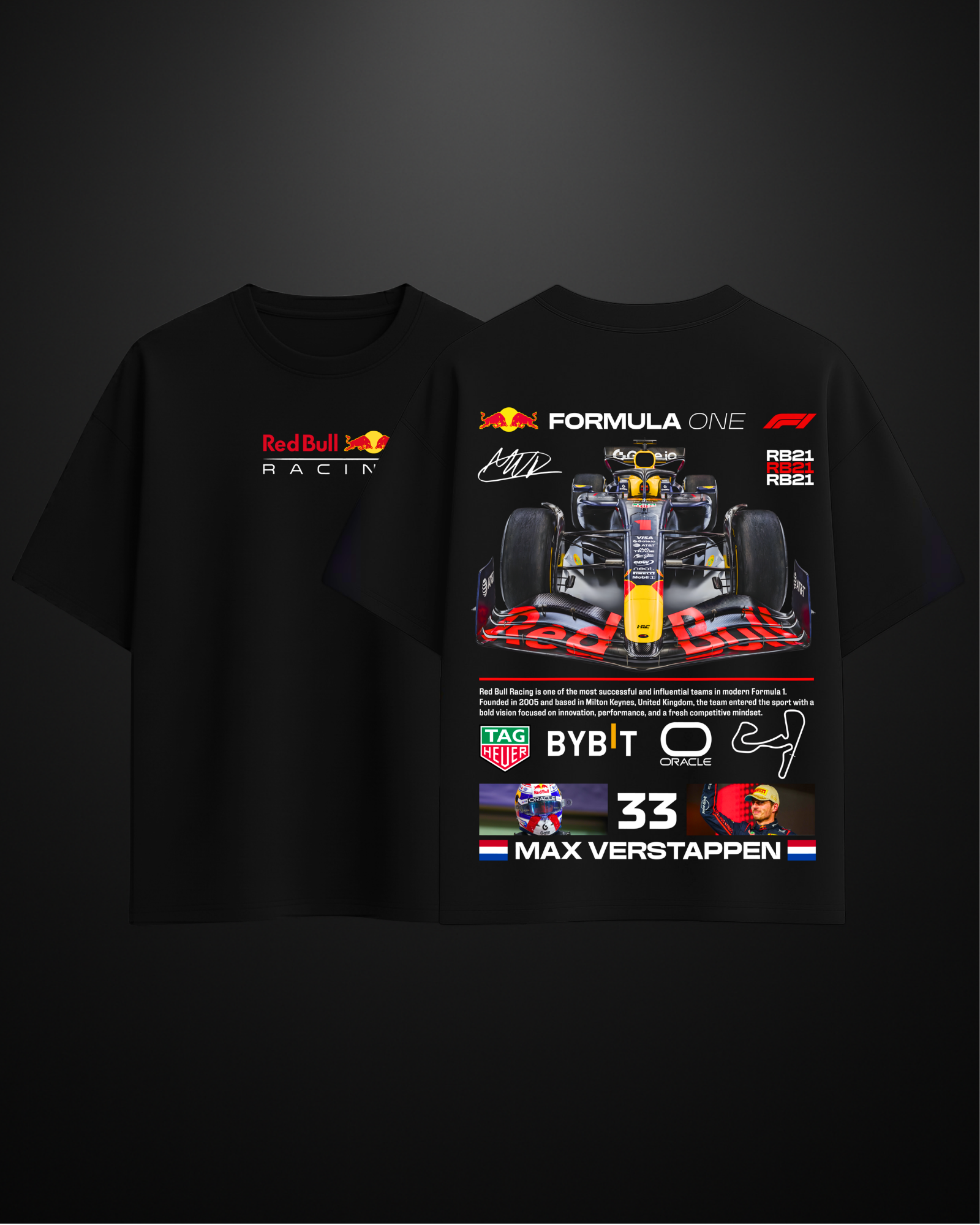 Formula 1 Red Bull RB21 Oversized T-Shirt - APXKrew