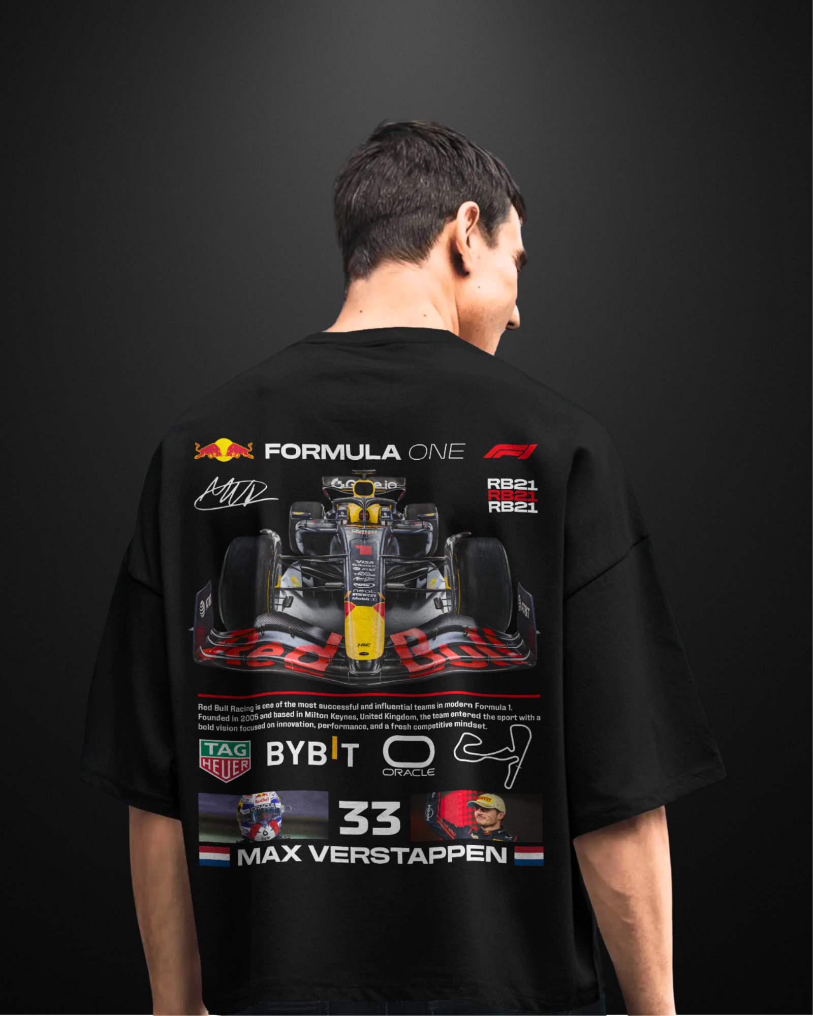 Formula 1 Red Bull RB21 Oversized T-Shirt - APXKrew