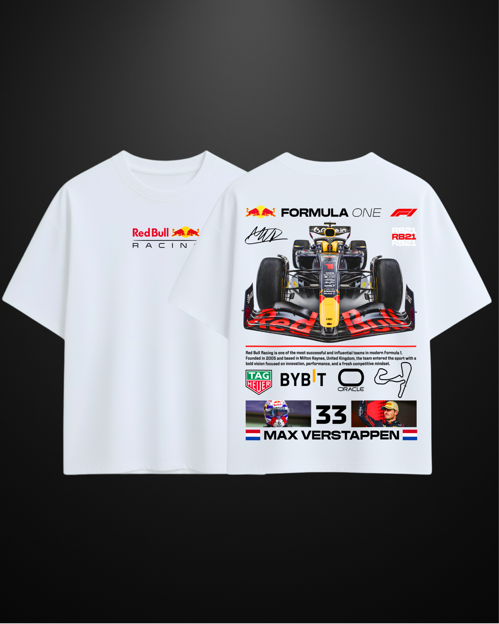 Formula 1 Red Bull RB21 Oversized T-Shirt - APXKrew