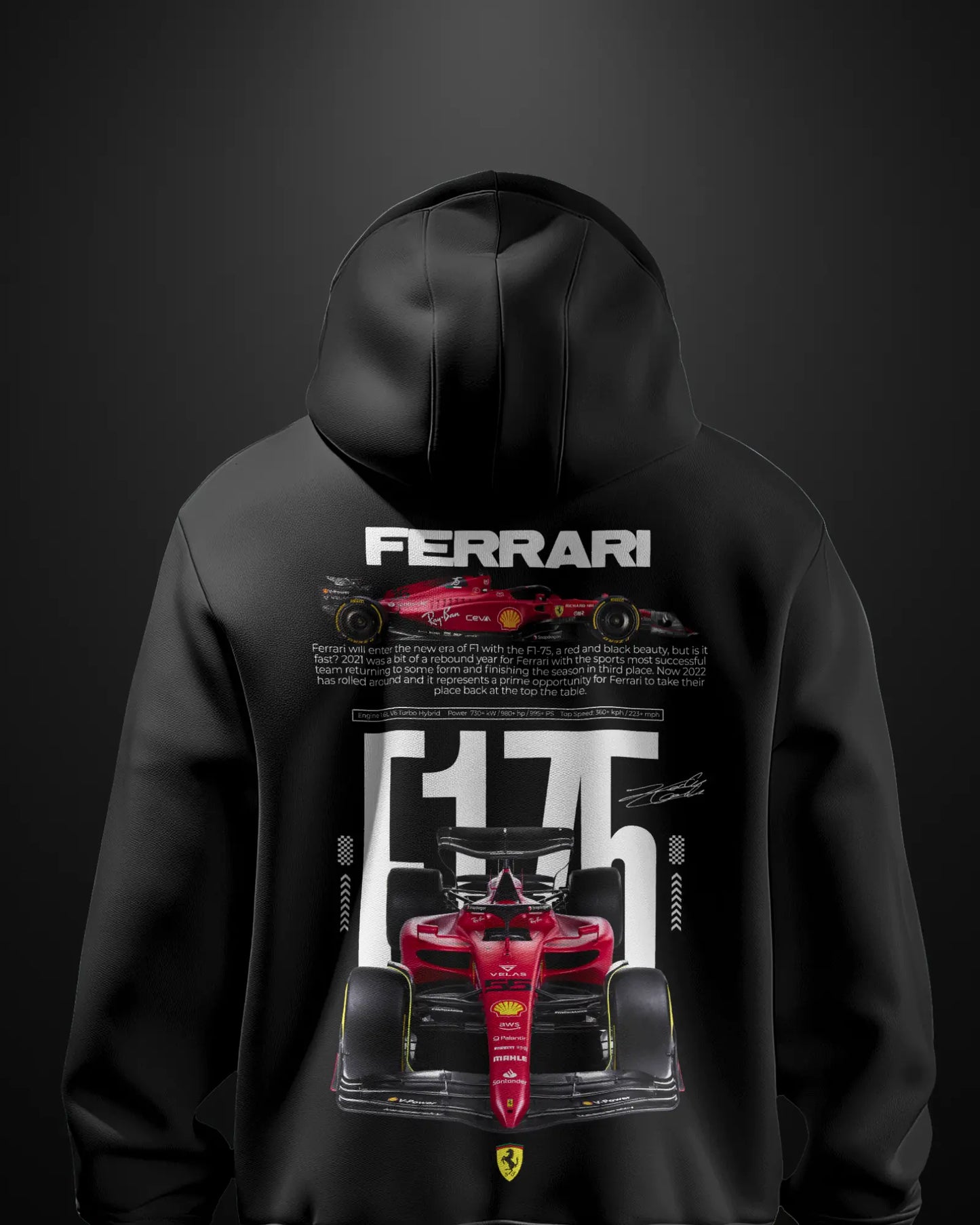 Formula 1 Ferrari F175 Hoodie - APXKrew