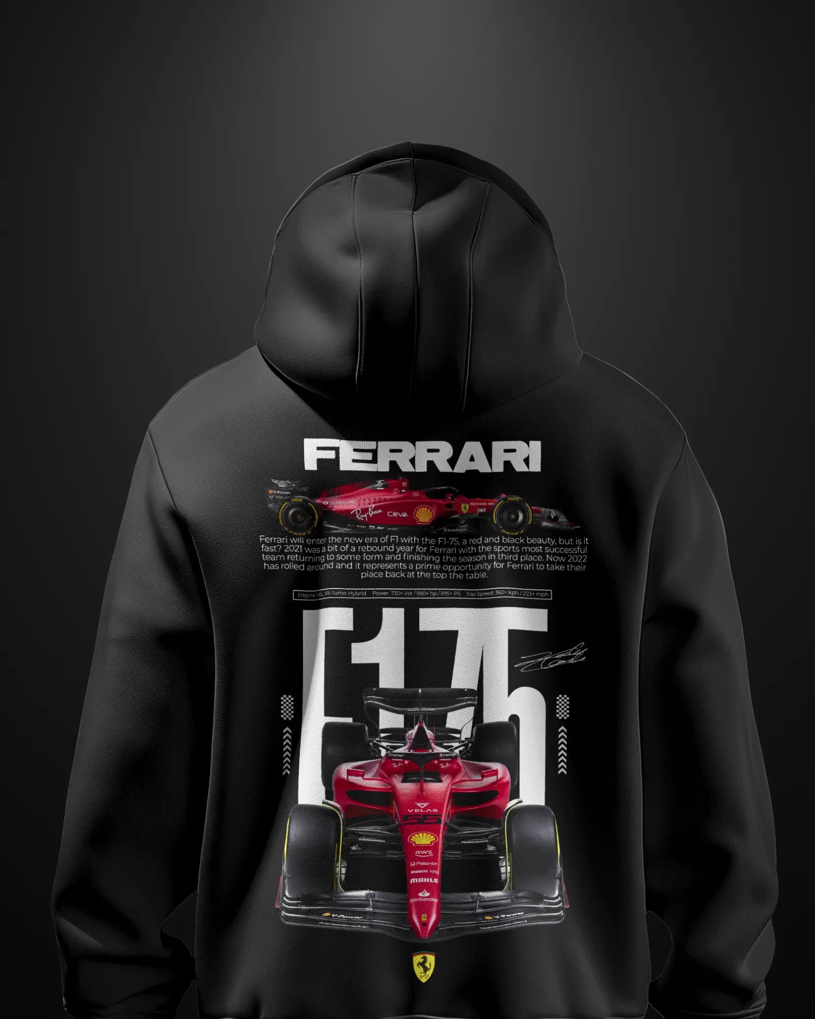 Formula 1 Ferrari F175 Hoodie - APXKrew
