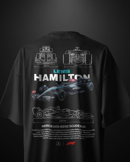 Formula 1 Mercedes Lewis Hamilton Oversized T-Shirt - APXKrew