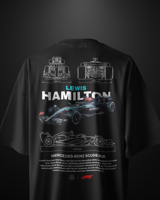 Formula 1 Mercedes Lewis Hamilton Oversized T-Shirt - APXKrew